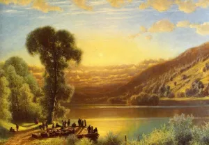 Sunset in The Androsgoccin Valley, Maine by James Fairman Oil Painting