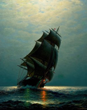 Ship in the Night by James Gale Tyler Oil Painting