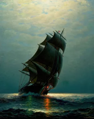 Ship in the Night by James Gale Tyler Oil Painting