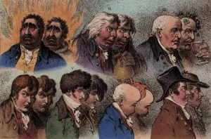 Dublures of Characters by James Gillray Oil Painting
