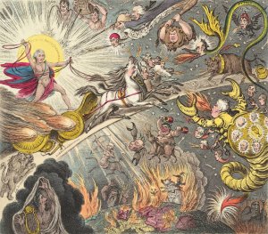 Phaeton Alarm'd by James Gillray Oil Painting