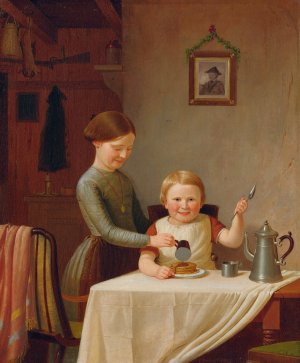 A Good Breakfast by James Goodwyn Clonney Oil Painting