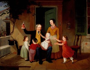 A Visit from Grandfather by James Goodwyn Clonney Oil Painting