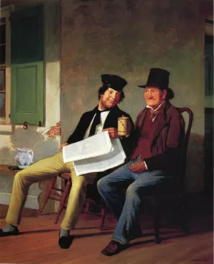 Mexican News by James Goodwyn Clonney Oil Painting