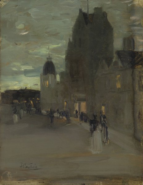 Main Product Photo of Street in Oban, Night Painting by James Guthrie