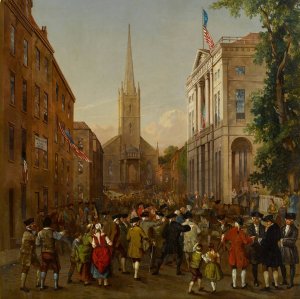 The Inauguration of George Washington by James H. Cafferty Oil Painting
