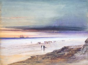 Beach Scene by James Hamilton Oil Painting