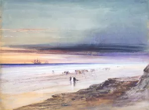 Beach Scene by James Hamilton Oil Painting