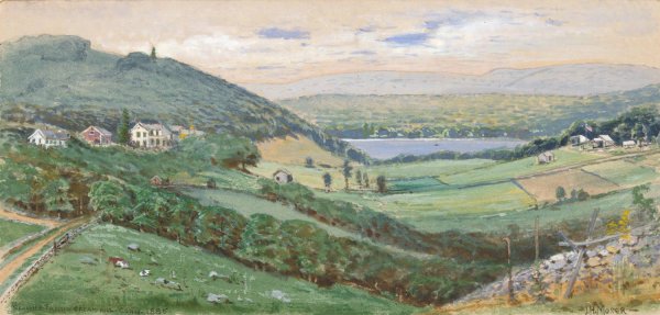 Main Product Photo of Scoville Farm, Cream Hill, Connecticut  Painting by James Henry Moser