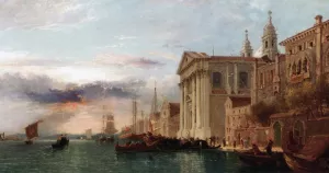 Chiesa di Gesuati, Venezia by James Holland - Oil Painting Reproduction