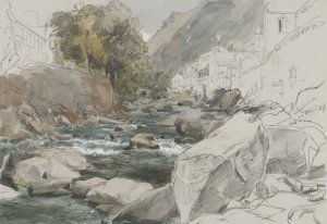 Gezicht te Lynmouth, Devon by James Holland Oil Painting