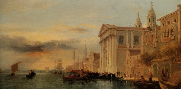 The Church of Santa Maria del Rosario The Gesuati Venice by James Holland - Hand-Painted Oil Painting Reproduction