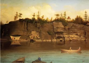 Outing at Lake Mohonk Oil painting by James Hope