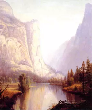 View of Yosemite by James Hope - Oil Painting Reproduction