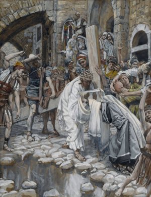 A Holy Woman Wipes the Face of Jesus by James Tissot Oil Painting