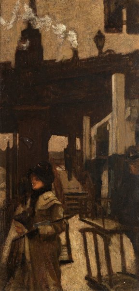 A La Gare De L'est by James Tissot Oil Painting