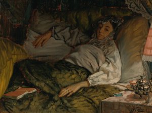 A Reclining Lady by James Tissot Oil Painting