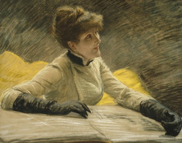 Main Product Photo of Admiring a Portfolio Painting by James Tissot