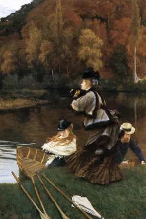 Autumn on the Thames Oil painting by James Tissot