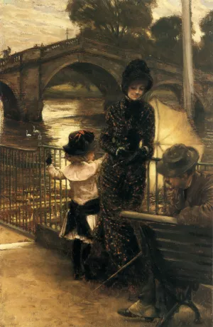 By the Thames at Richmond by James Tissot Oil Painting