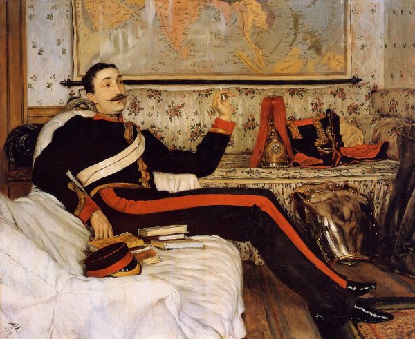 Main Product Photo of Captain Frederick Gustavus Burnaby Painting by James Tissot