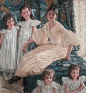 Comtesse d'Yanville and Her Four Children by James Tissot Oil Painting