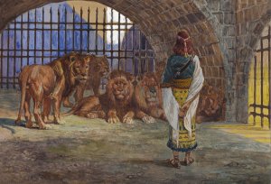 Daniel in the Lions' Den by James Tissot Oil Painting