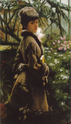 Dans la Serre by James Tissot Oil Painting