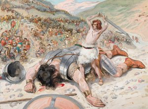 David Cuts Off the Head of Goliath by James Tissot Oil Painting