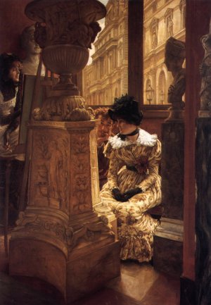 En el Louvre by James Tissot Oil Painting
