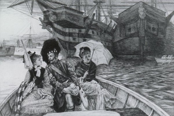 Entre les Deux Mon Coeur Balance by James Tissot - Hand-Painted Oil Painting Reproduction