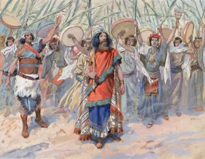 Festivities in Honour of David Oil painting by James Tissot