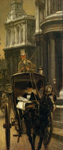 Going to Business also known as Going to the City by James Tissot - Oil Painting Reproduction