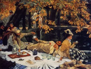 Holiday also known as The Picnic by James Tissot - Oil Painting Reproduction