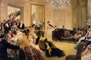 Hush! also known as The Concert Oil painting by James Tissot