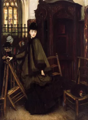 In Church by James Tissot Oil Painting