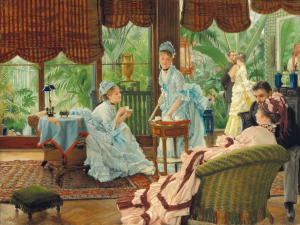 Main Product Photo of In the Conservatory  Painting by James Tissot