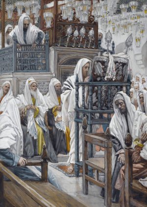 Jesus Unrolls the Book in the Synagogue by James Tissot Oil Painting
