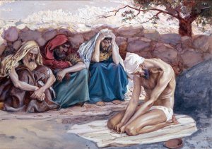 Job and His Three Friends by James Tissot Oil Painting