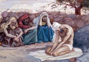 Job and His Three Friends Oil painting by James Tissot