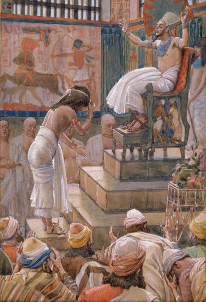 Main Product Photo of Joseph and His Brethren Welcomed by Pharaoh  Painting by James Tissot