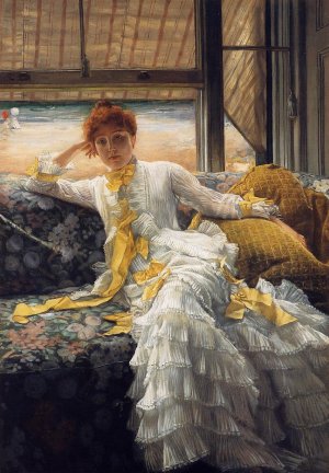 July: Specimen of a Portrait Oil painting by James Tissot
