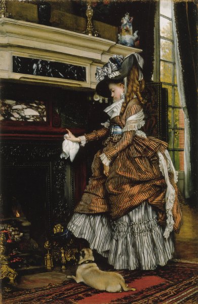 Main Product Photo of La Cheminee Painting by James Tissot