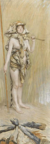 Main Product Photo of La Femme Prehistorique Painting by James Tissot
