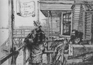 L'Auberge des Trois-Corbeaux Oil painting by James Tissot