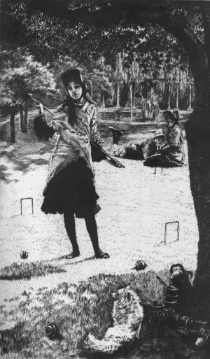 Le Croquet by James Tissot Oil Painting