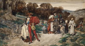 Le depart du fiance by James Tissot Oil Painting