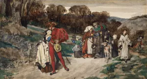 Le depart du fiance Oil painting by James Tissot