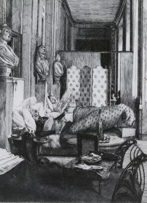 Le Foyer de la Comedie Francaise pendant le Siege de Paris.