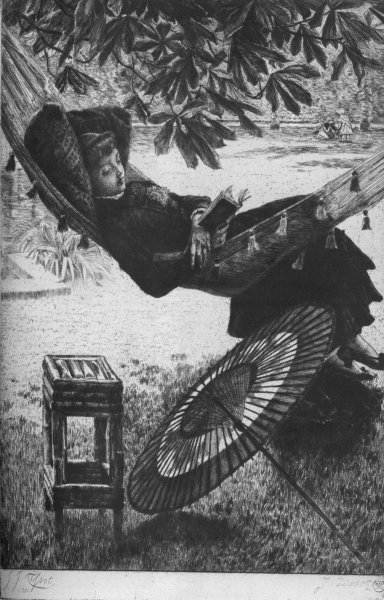 Main Product Photo of Le Hamac Painting by James Tissot